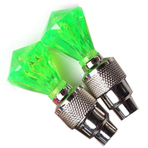 2PCS Bicycle Valve Lights Wheel Spokes Tire LED Light