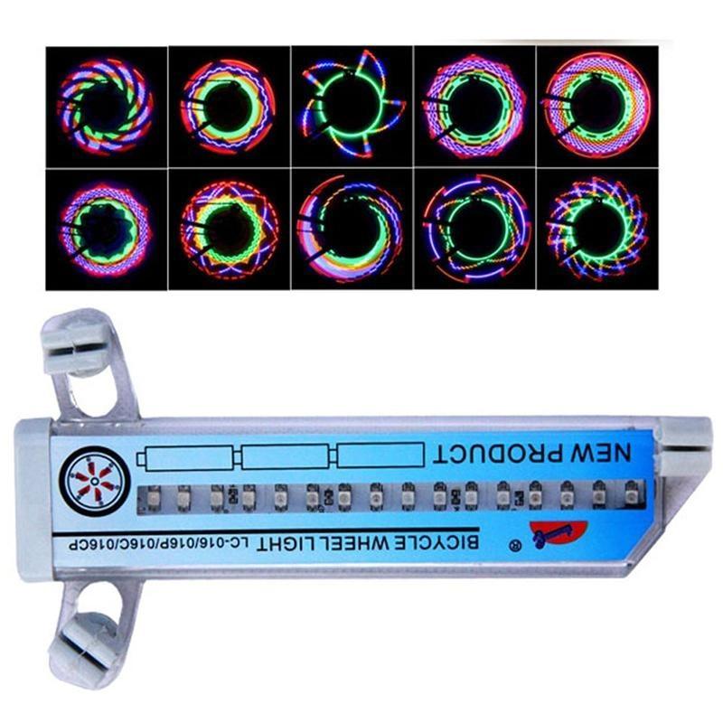Bicycle/Motor Bike Tire Wheel Lights/32 Patterns/LED Flash/Night Light Safe Accessories