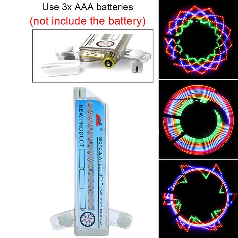 Bicycle/Motor Bike Tire Wheel Lights/32 Patterns/LED Flash/Night Light Safe Accessories