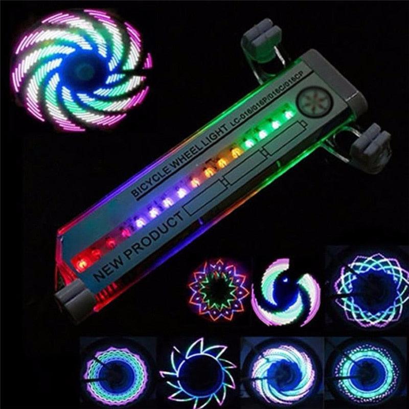 Bicycle/Motor Bike Tire Wheel Lights/32 Patterns/LED Flash/Night Light Safe Accessories