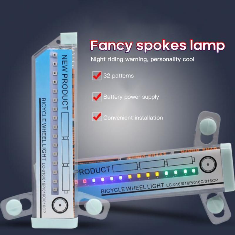 Bicycle/Motor Bike Tire Wheel Lights/32 Patterns/LED Flash/Night Light Safe Accessories