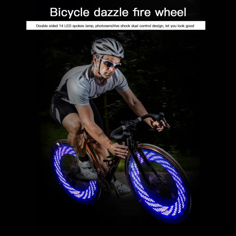 Bicycle/Motor Bike Tire Wheel Lights/32 Patterns/LED Flash/Night Light Safe Accessories
