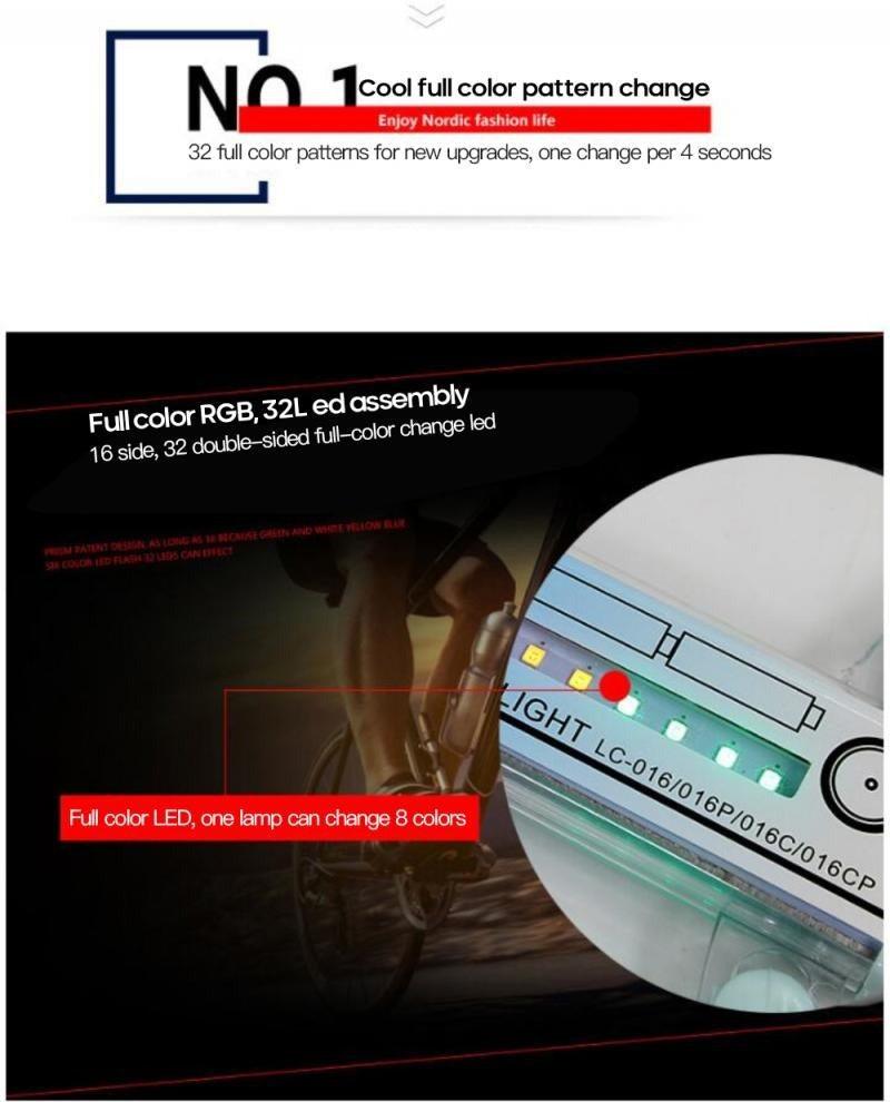 Bicycle/Motor Bike Tire Wheel Lights/32 Patterns/LED Flash/Night Light Safe Accessories