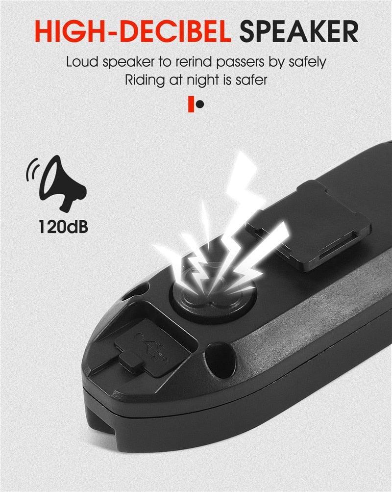 Bike Light Wireless Remote Control Cycling Turning Signal Taillight USB Bicycle Rechargeable