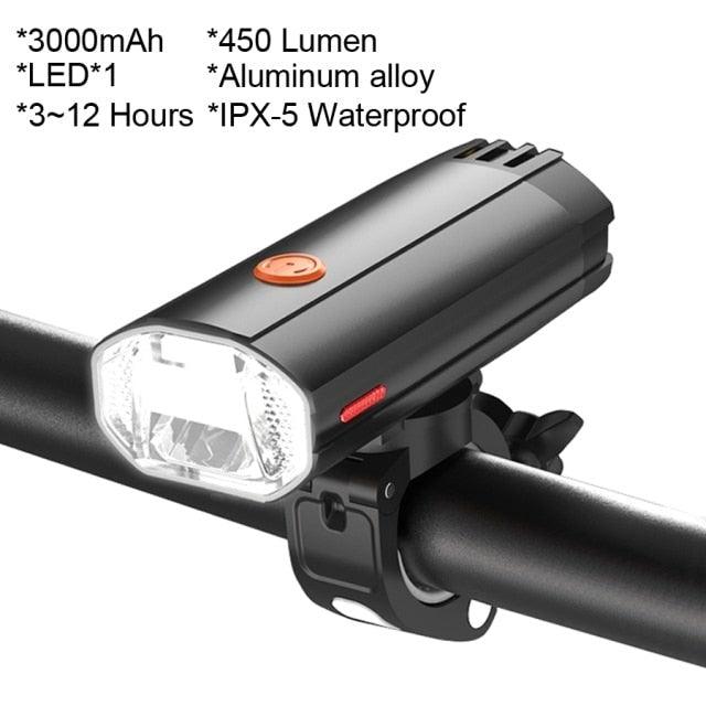 Waterproof Bike Light Set USB High/Low Beam Bicycle Lamp Headlight