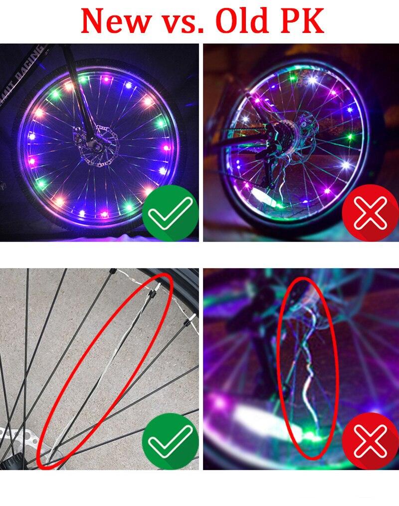 Durable Bicycle Spoke Light Wheel Lights Flash Ribbon Light  Night Cycling Lights Bike Wheel