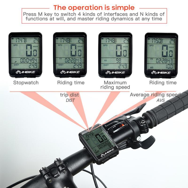 LCD Bike Code Meter Wired Wireless Mountain Bike Speedometer Odometer