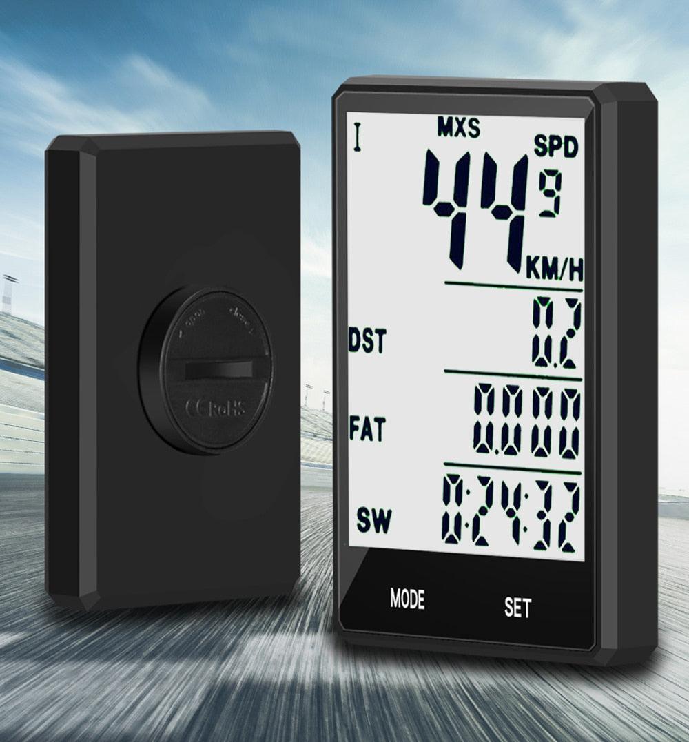 Wireless Bike Computer Rainproof Speedometer Odometer Stopwatch Auto Wake-up