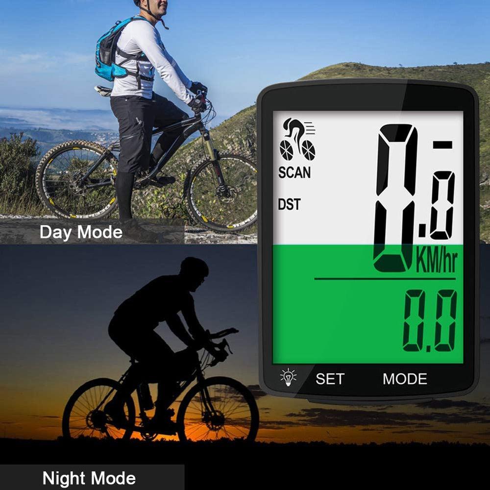 Wireless Bike Computer Rainproof Speedometer Odometer Stopwatch Auto Wake-up