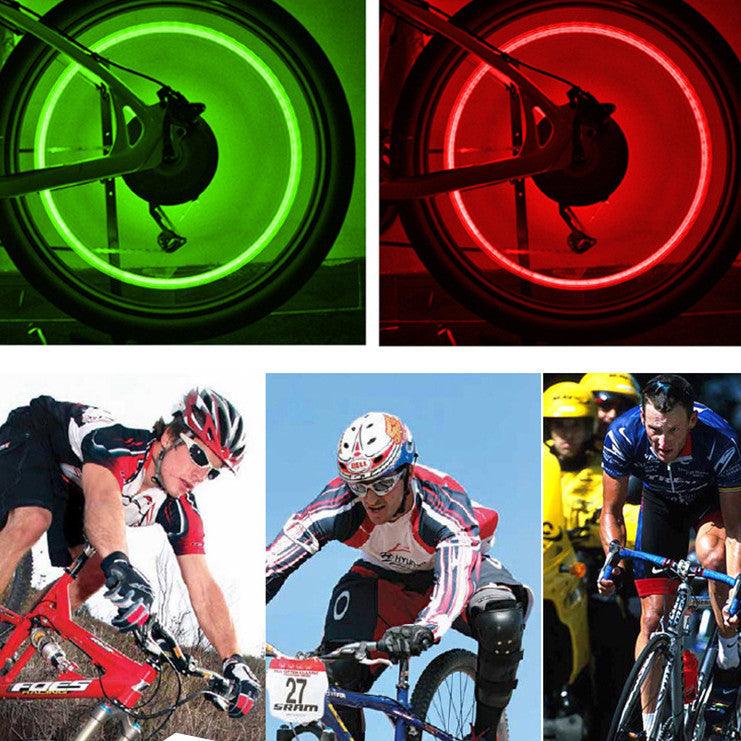 2PCS Bicycle Valve Lights Wheel Spokes Tire LED Light