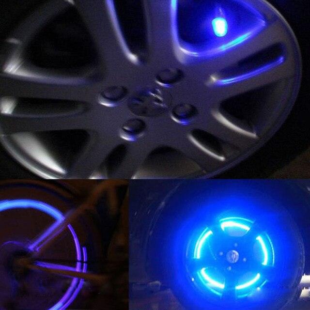 1 Pr. Bicycle LED Wheel Light Cycling Neon/Wheel Spoke Valve Cap/Alarm Lights/Waterproof
