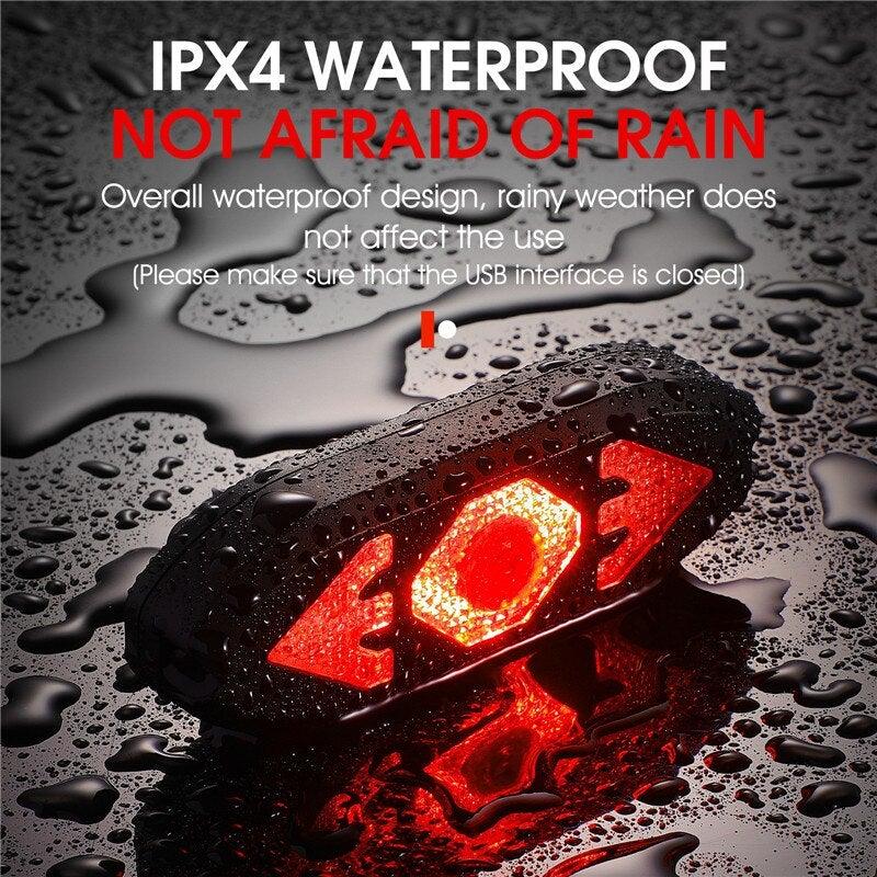 Bike Light Wireless Remote Control Cycling Turning Signal Taillight USB Bicycle Rechargeable
