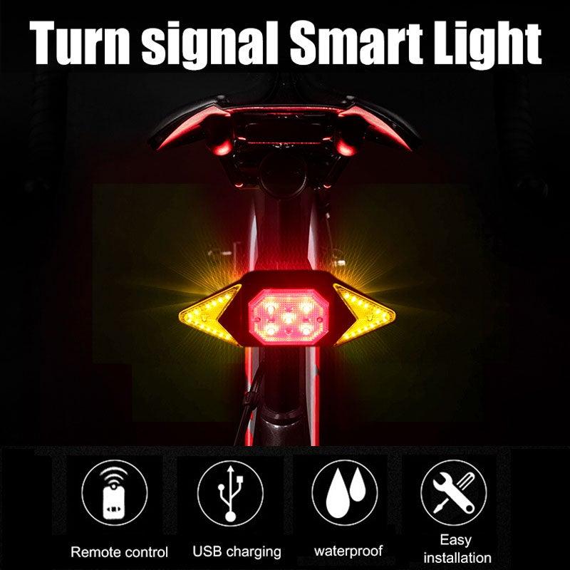 Smart Bike Light Wireless Remote Control Cycling Turning Signal