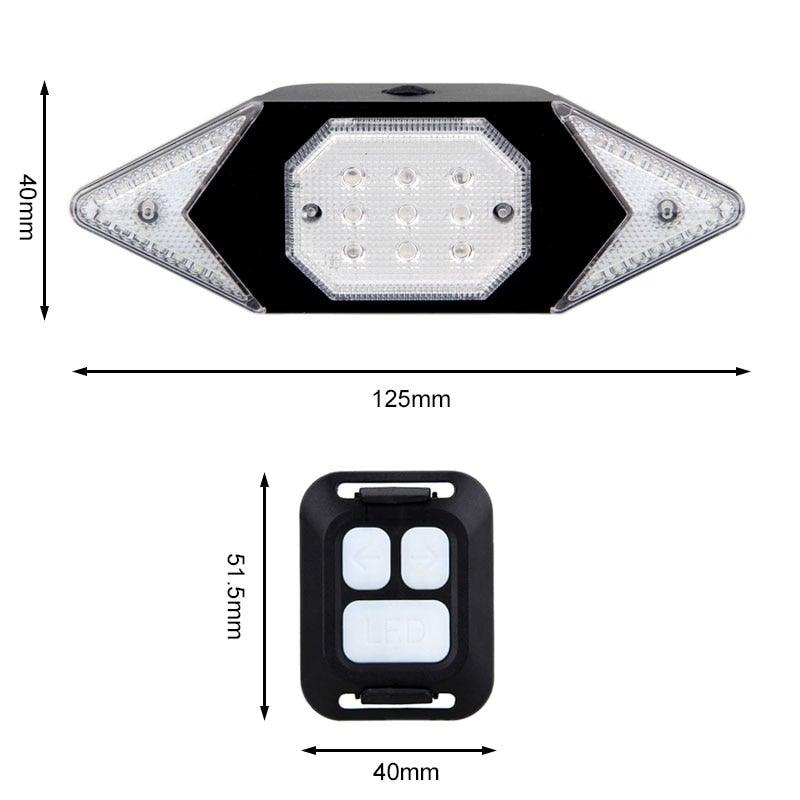 Smart Bike Light Wireless Remote Control Cycling Turning Signal