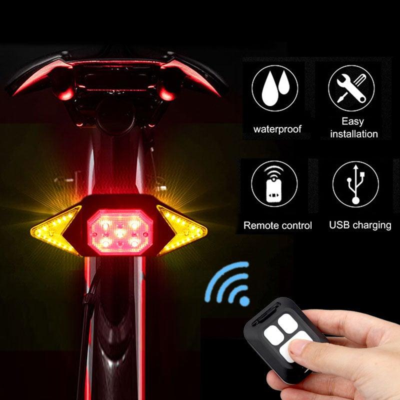 Smart Bike Light Wireless Remote Control Cycling Turning Signal