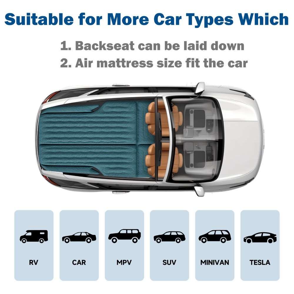 Car Camping SUV Air Mattress 1.0, Slate