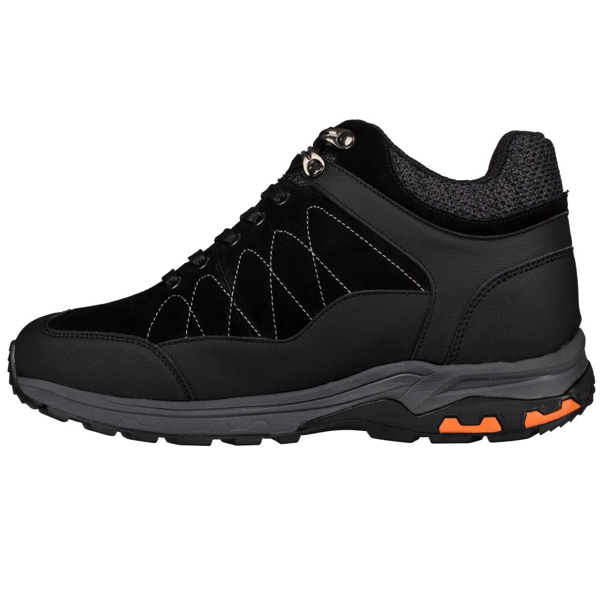 Hiking Style Boots 3.2 Inches Taller (Black)