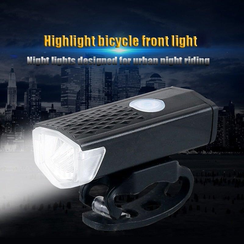 USB Rechargeable/3 Mode Bicycle Front Light Lamp/LED/Waterproof End Tail Light Set 300 Lumen