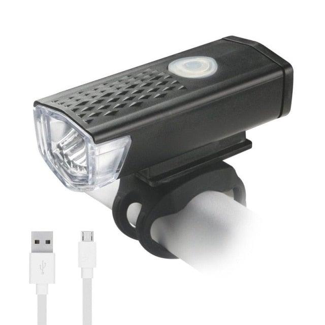 USB Rechargeable/3 Mode Bicycle Front Light Lamp/LED/Waterproof End Tail Light Set 300 Lumen