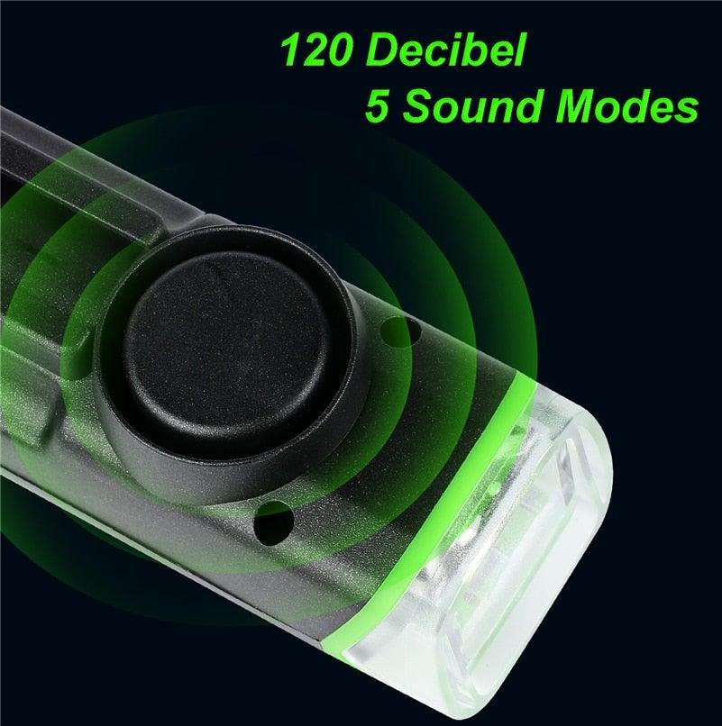 Waterproof Bicycle Light Smart Front Lamp Headlight With Horn USB Rechargeable LED