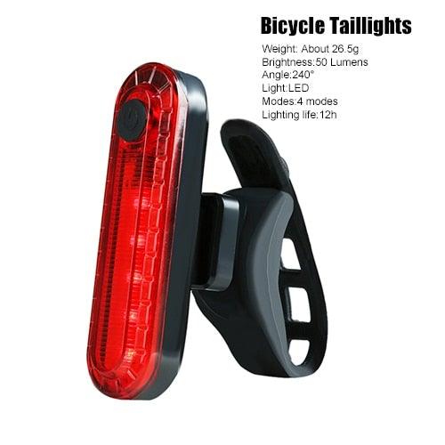 Waterproof Bicycle Light Smart Front Lamp Headlight With Horn USB Rechargeable LED