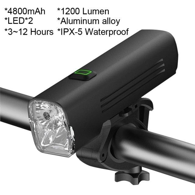 Waterproof Bike Light Set USB High/Low Beam Bicycle Lamp Headlight