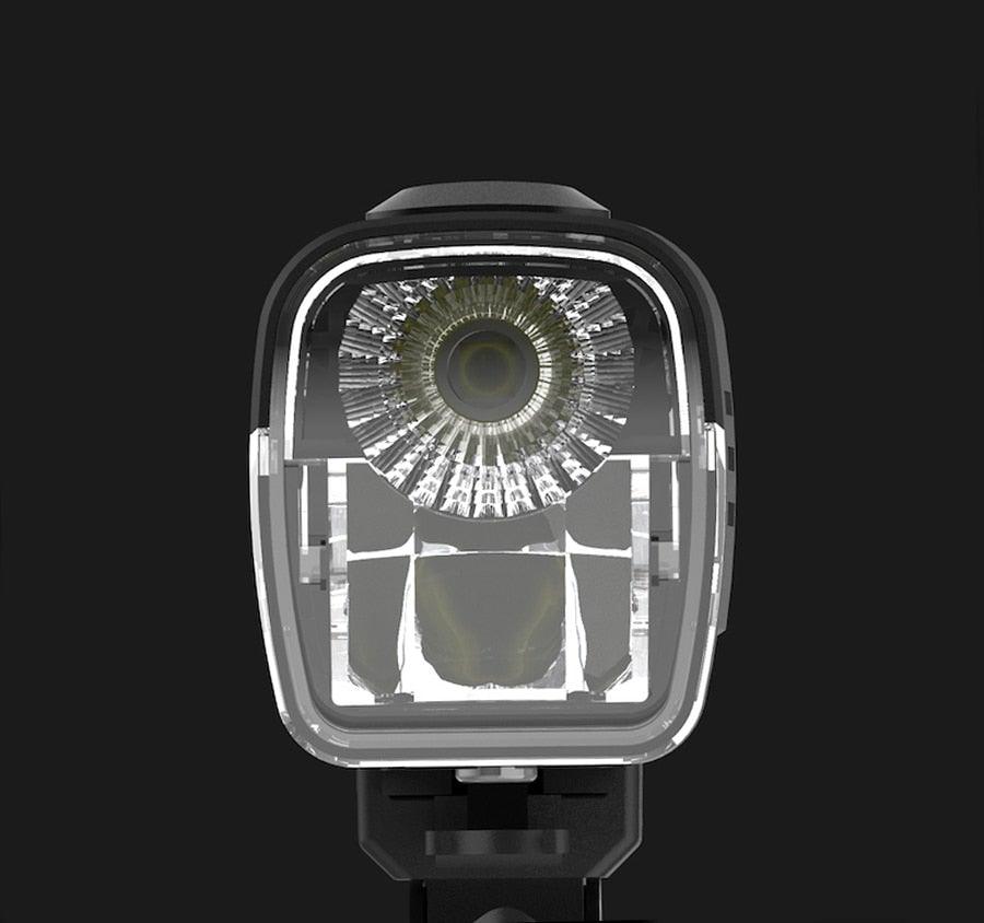 Waterproof Bike Light Set USB High/Low Beam Bicycle Lamp Headlight