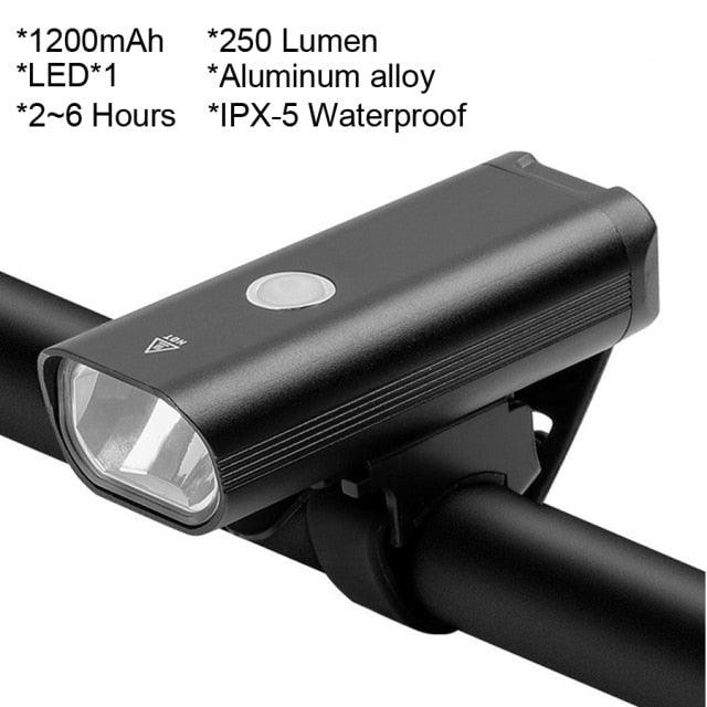 Waterproof Bike Light Set USB High/Low Beam Bicycle Lamp Headlight