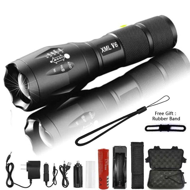 Waterproof Z45 Flashlight/Bright/MINI Torch T6/L2/V6 zoom/5 Modes/18650 rechargeable