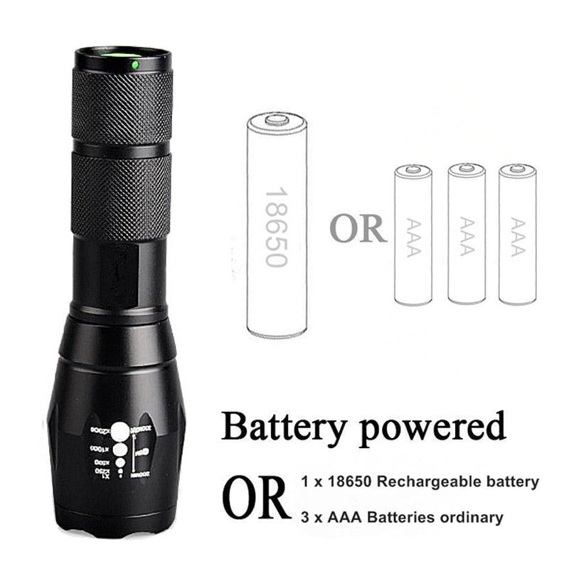 Waterproof Z45 Flashlight/Bright/MINI Torch T6/L2/V6 zoom/5 Modes/18650 rechargeable