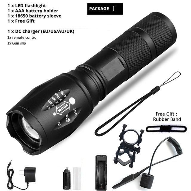 Waterproof Z45 Flashlight/Bright/MINI Torch T6/L2/V6 zoom/5 Modes/18650 rechargeable