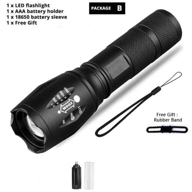 Waterproof Z45 Flashlight/Bright/MINI Torch T6/L2/V6 zoom/5 Modes/18650 rechargeable