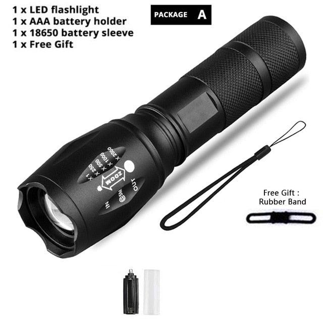 Waterproof Z45 Flashlight/Bright/MINI Torch T6/L2/V6 zoom/5 Modes/18650 rechargeable