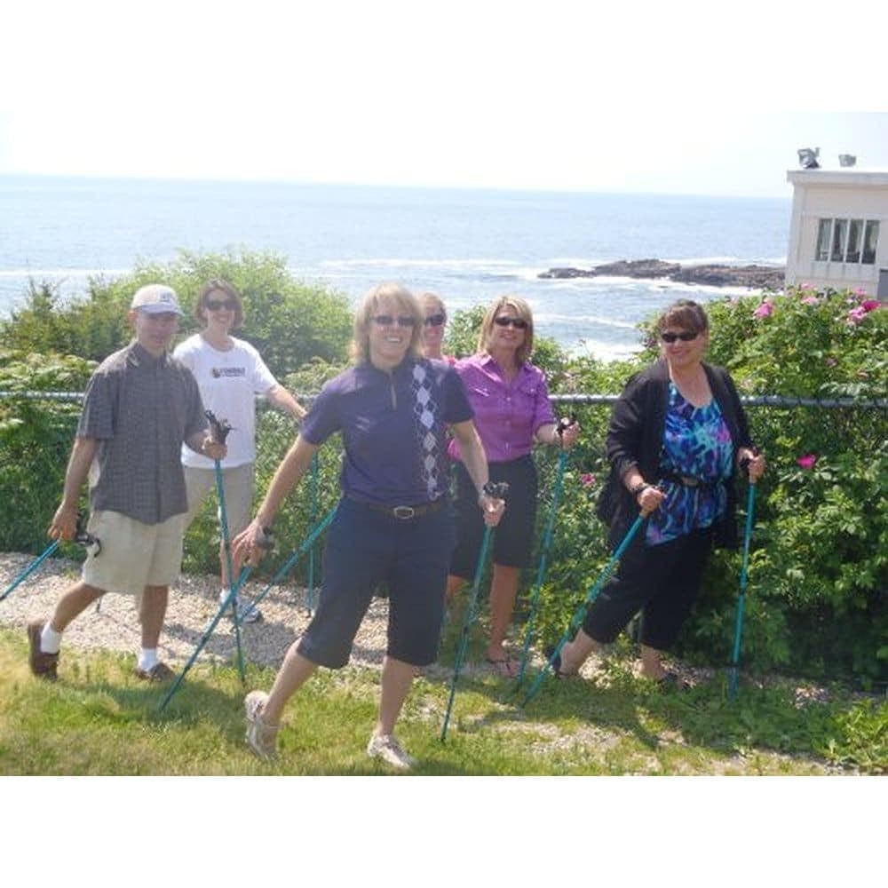 Nordic Walking Poles/Glove Grip/flip locks/detachable feet/travel bag/pair/Heights up to 6’2”