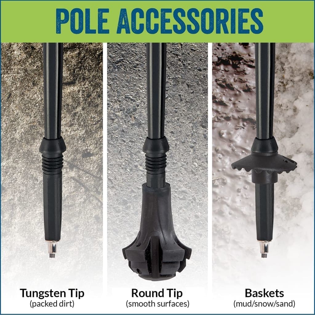 Walking Poles/Balance and Rehab/Stability Grips/Lightweight/Adjustable/Collapsible/2 Piece