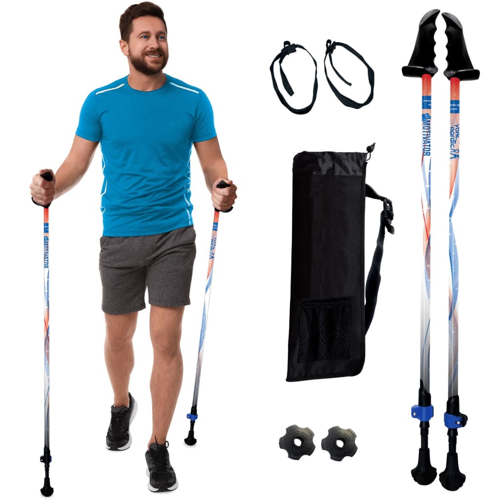 Walking Poles/Balance and Rehab/Stability Grips/Lightweight/Adjustable/Collapsible/2 Piece