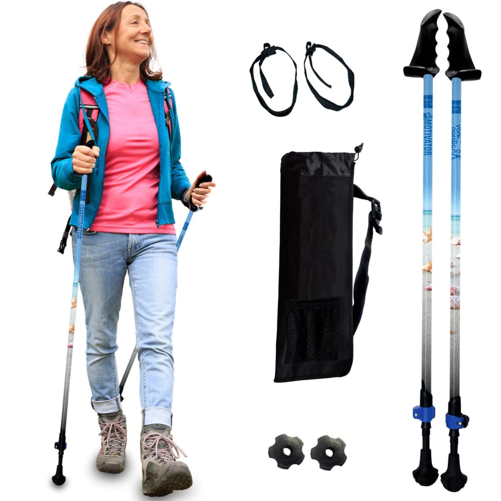 Walking Poles/Balance and Rehab/Stability Grips/Lightweight/Adjustable/Collapsible/2 Piece