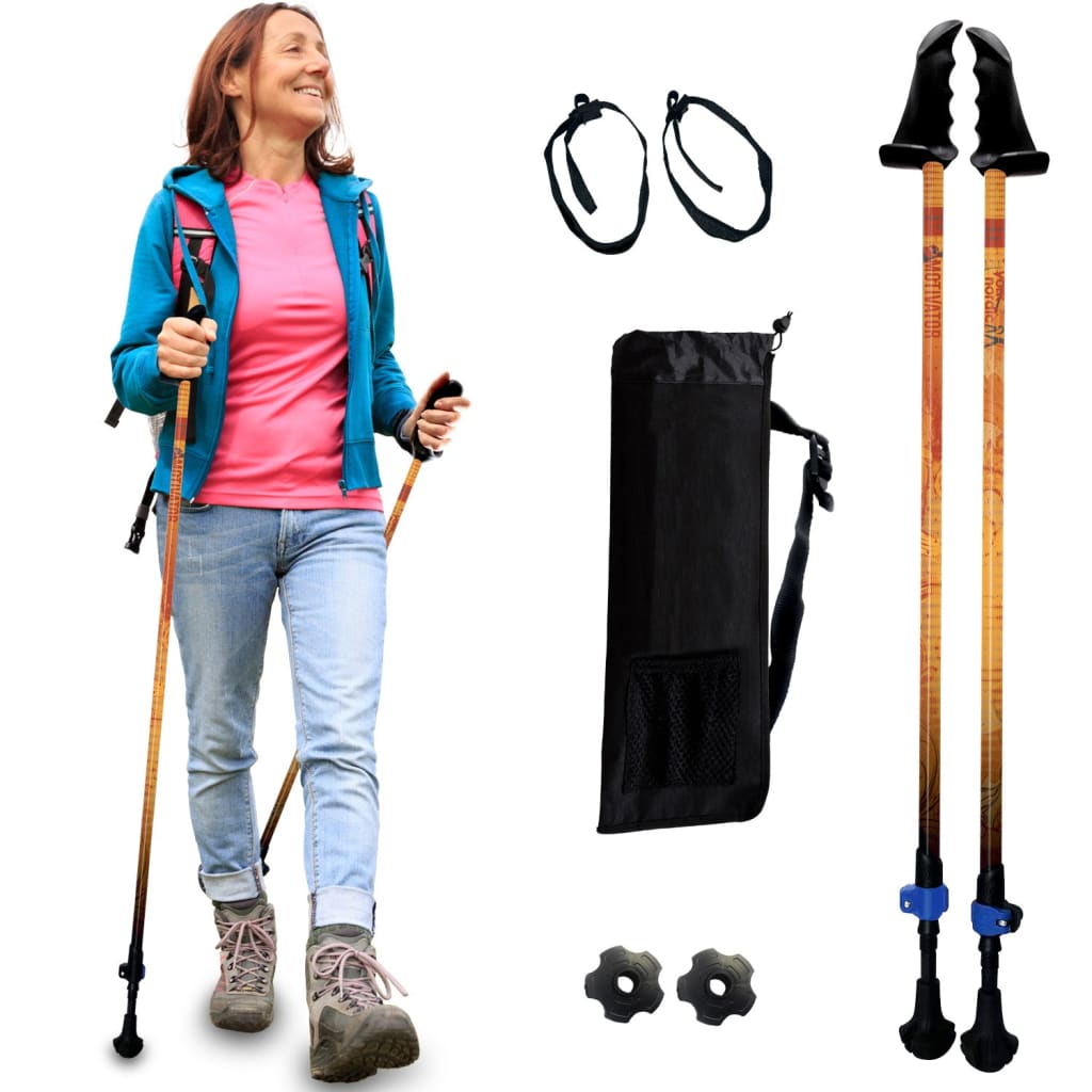 Walking Poles/Balance and Rehab/Stability Grips/Lightweight/Adjustable/Collapsible/2 Piece