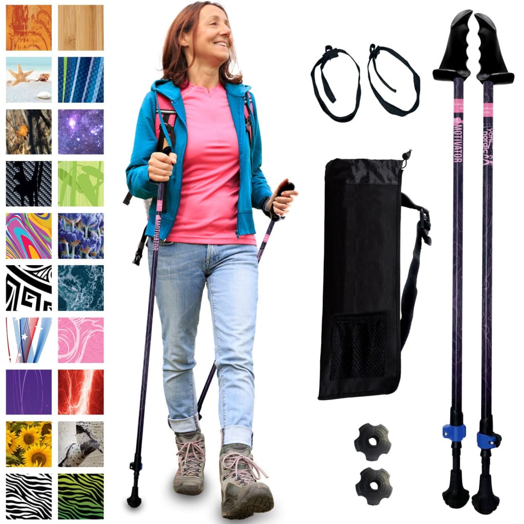 Walking Poles/Balance and Rehab/Stability Grips/Lightweight/Adjustable/Collapsible/2 Piece