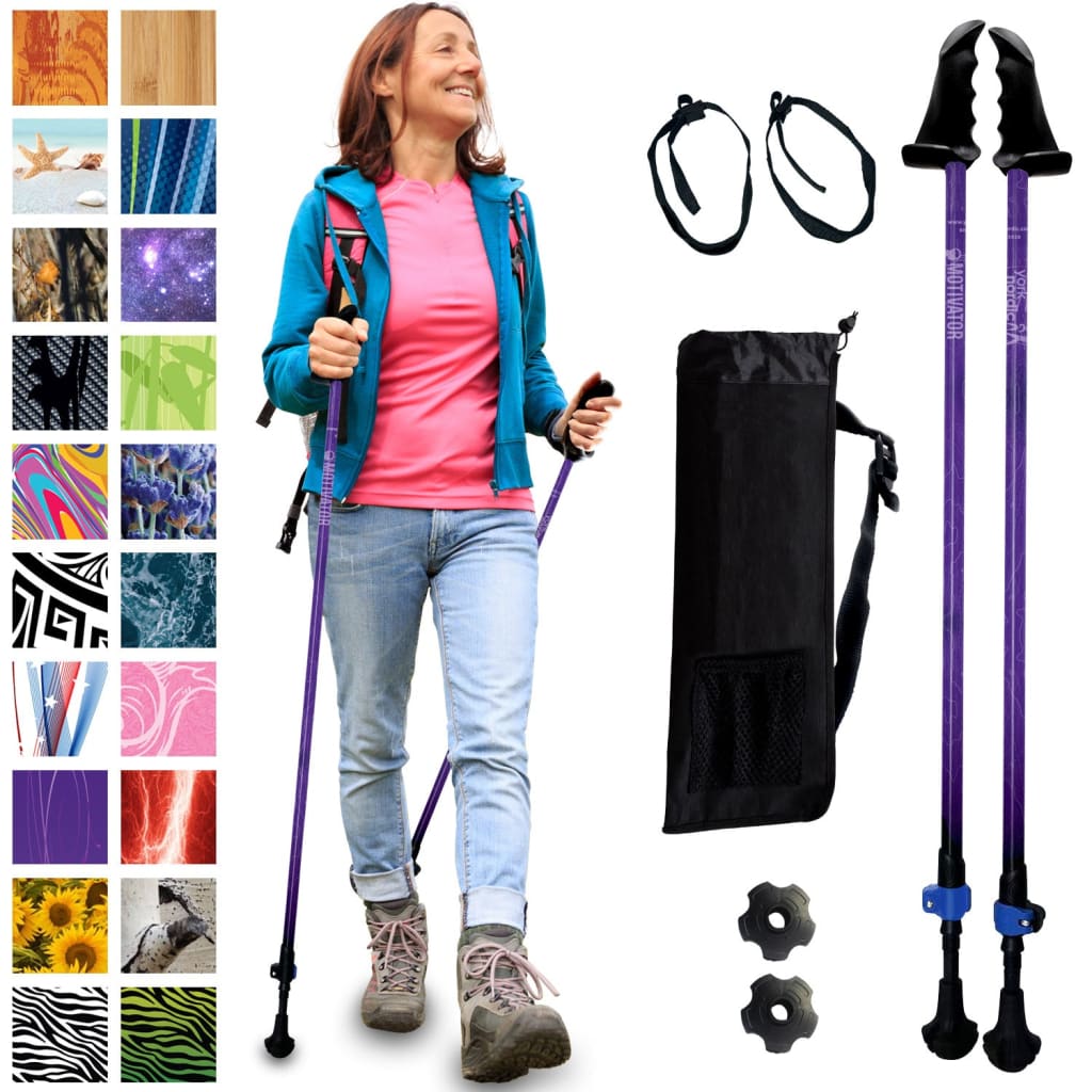 Walking Poles/Balance and Rehab/Stability Grips/Lightweight/Adjustable/Collapsible/2 Piece