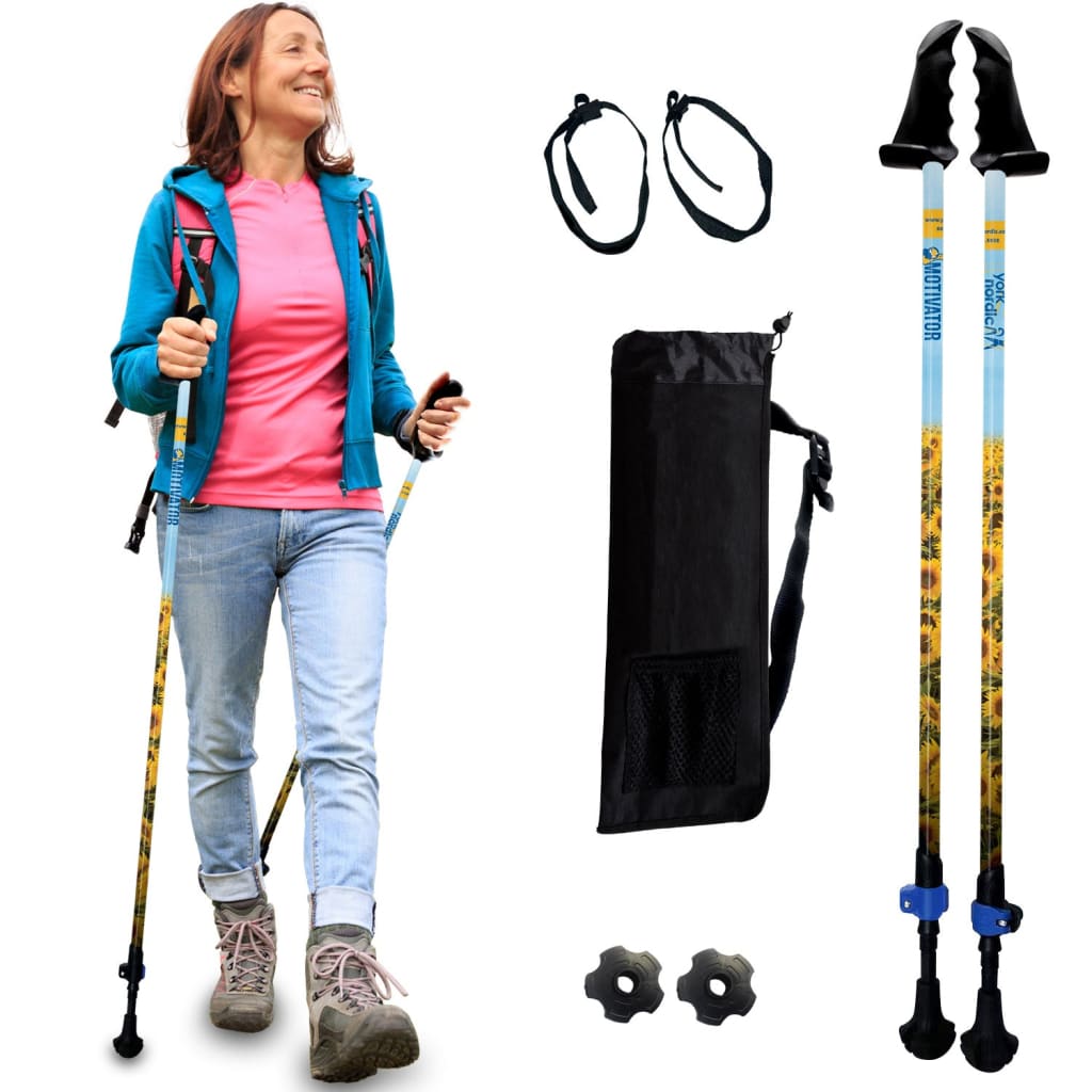Walking Poles/Balance and Rehab/Stability Grips/Lightweight/Adjustable/Collapsible/2 Piece