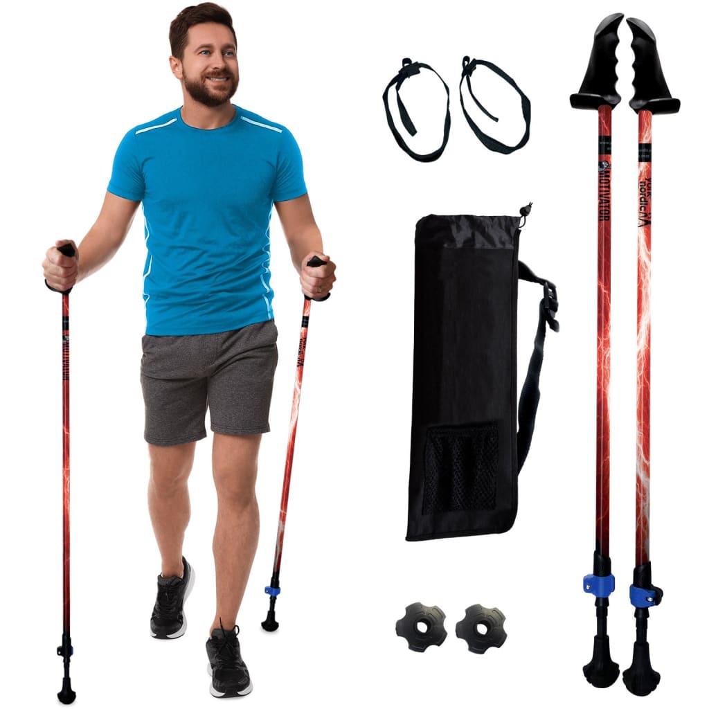 Walking Poles/Balance and Rehab/Stability Grips/Lightweight/Adjustable/Collapsible/2 Piece
