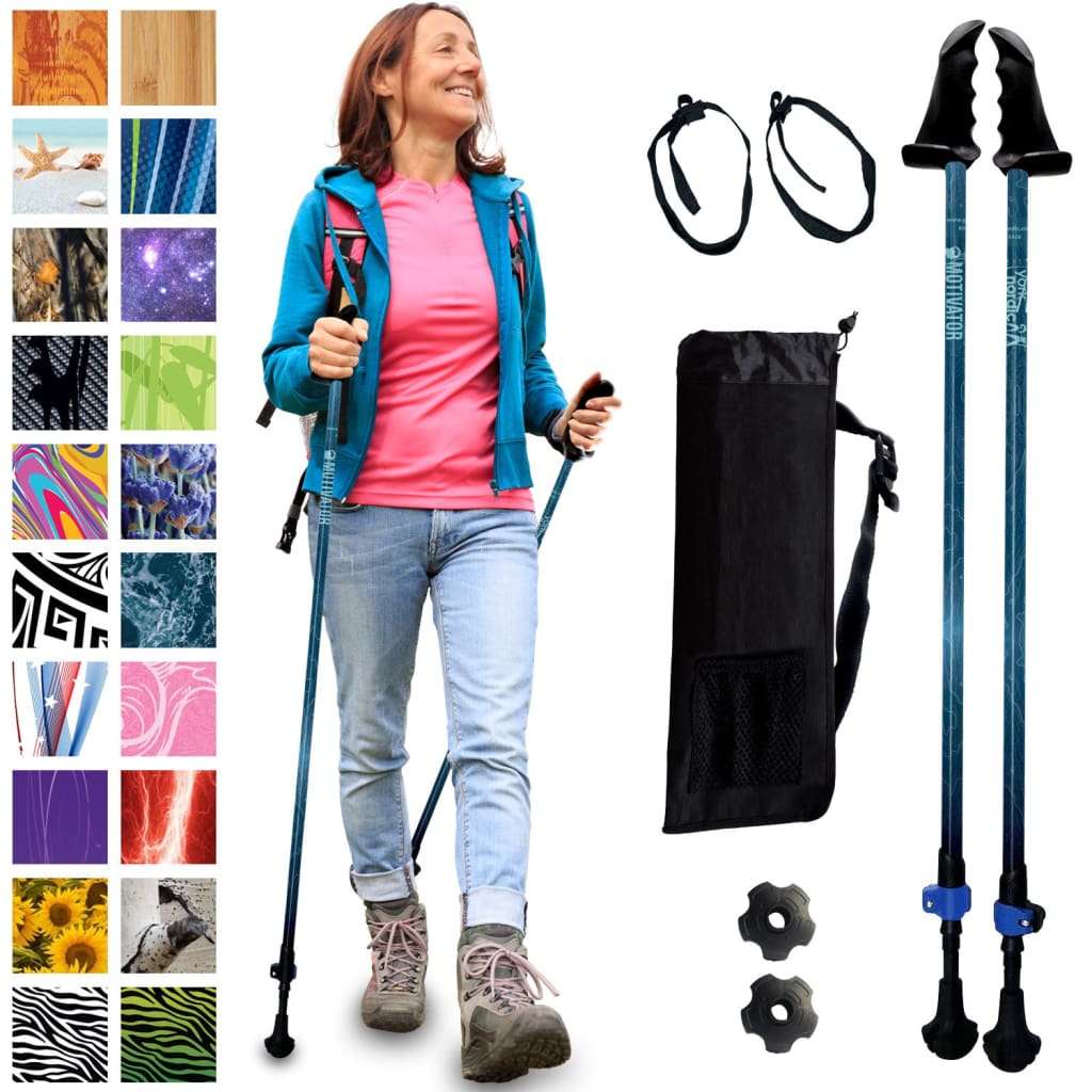 Walking Poles/Balance and Rehab/Stability Grips/Lightweight/Adjustable/Collapsible/2 Piece