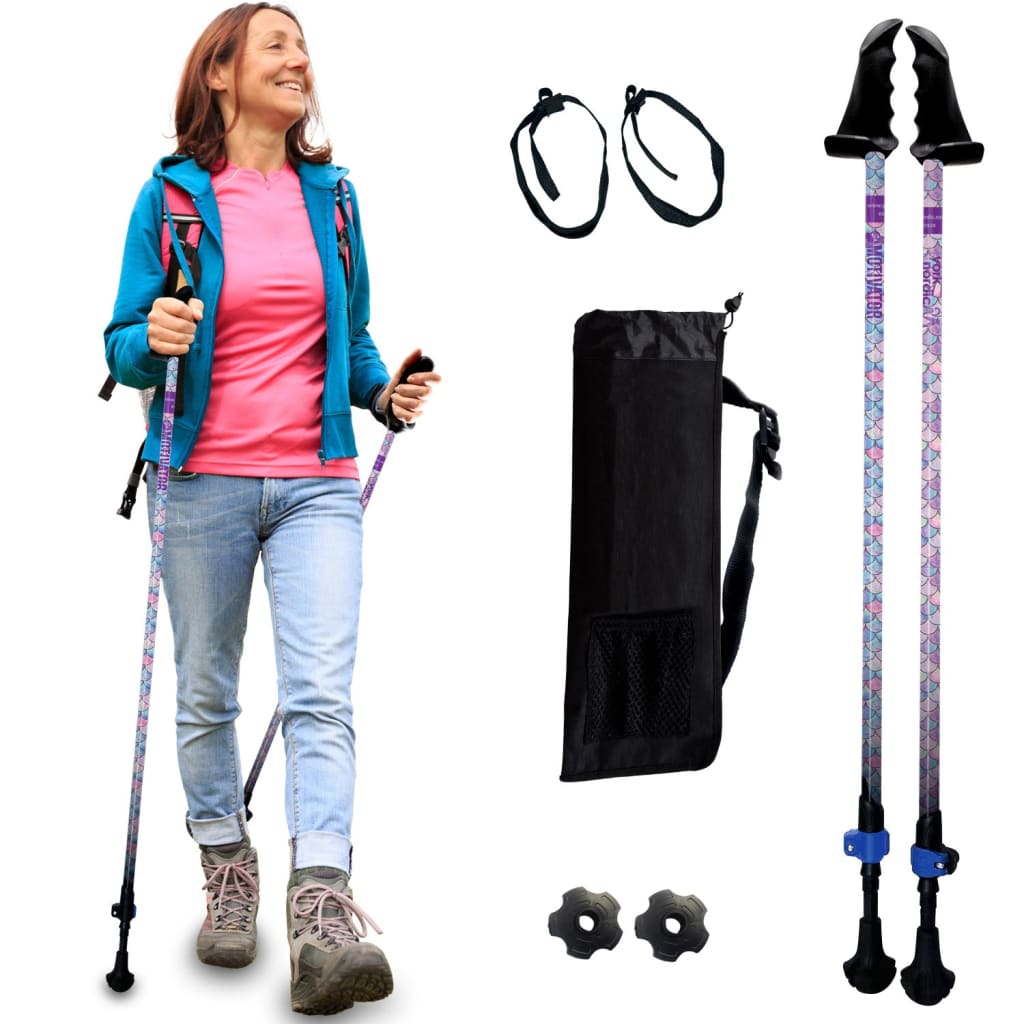 Walking Poles/Balance and Rehab/Stability Grips/Lightweight/Adjustable/Collapsible/2 Piece