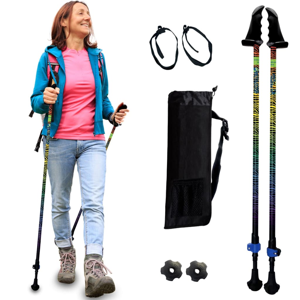 Walking Poles/Balance and Rehab/Stability Grips/Lightweight/Adjustable/Collapsible/2 Piece