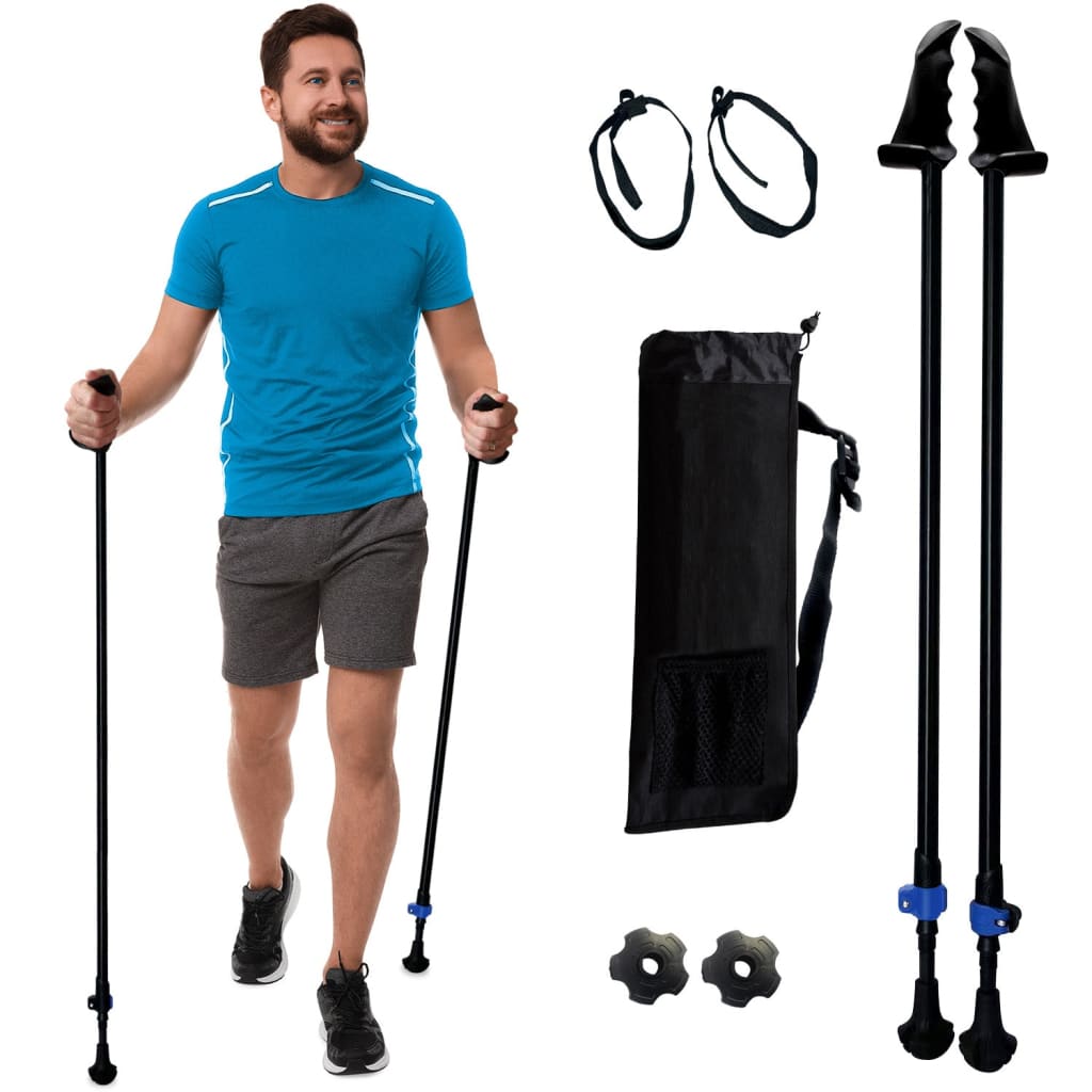 Walking Poles/Balance and Rehab/Stability Grips/Lightweight/Adjustable/Collapsible/2 Piece