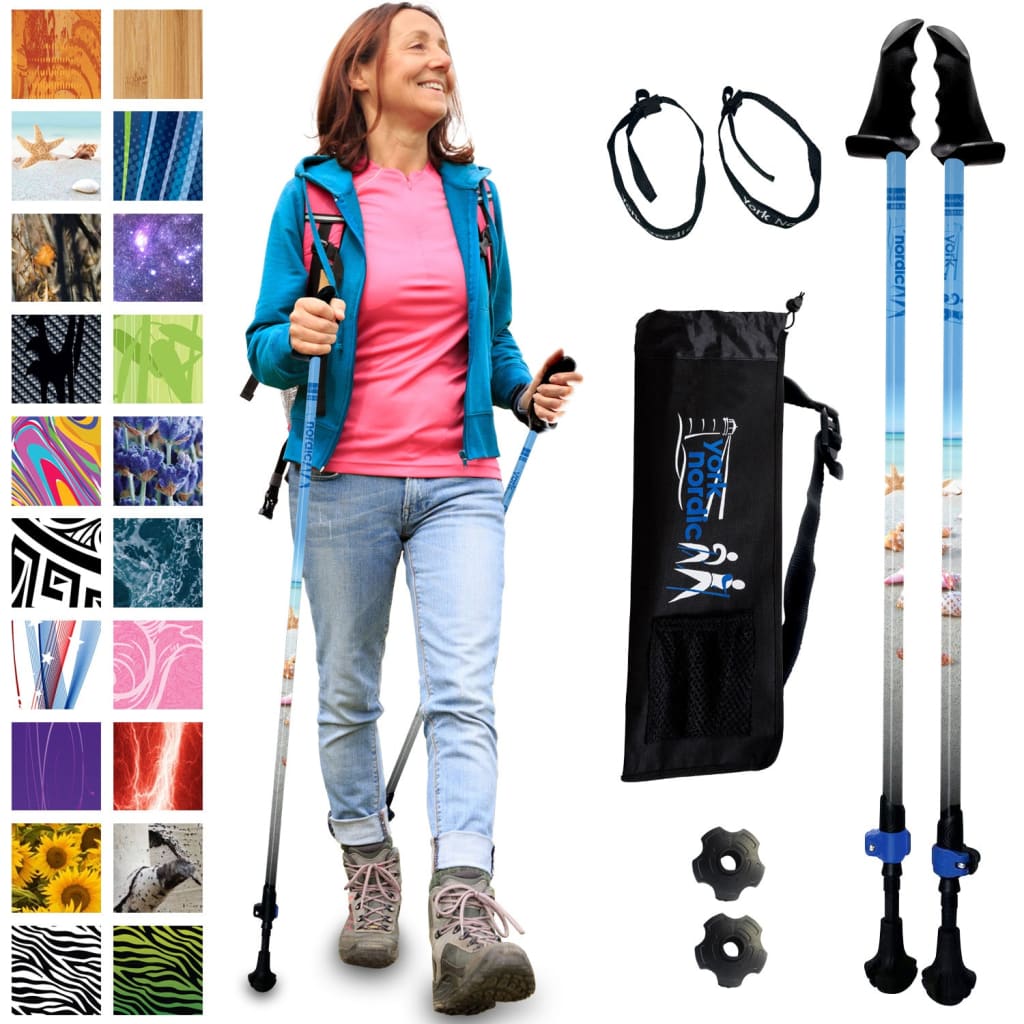 Walking Poles/Balance and Rehab/Stability Grips/Lightweight/Adjustable/Collapsible/2 Piece
