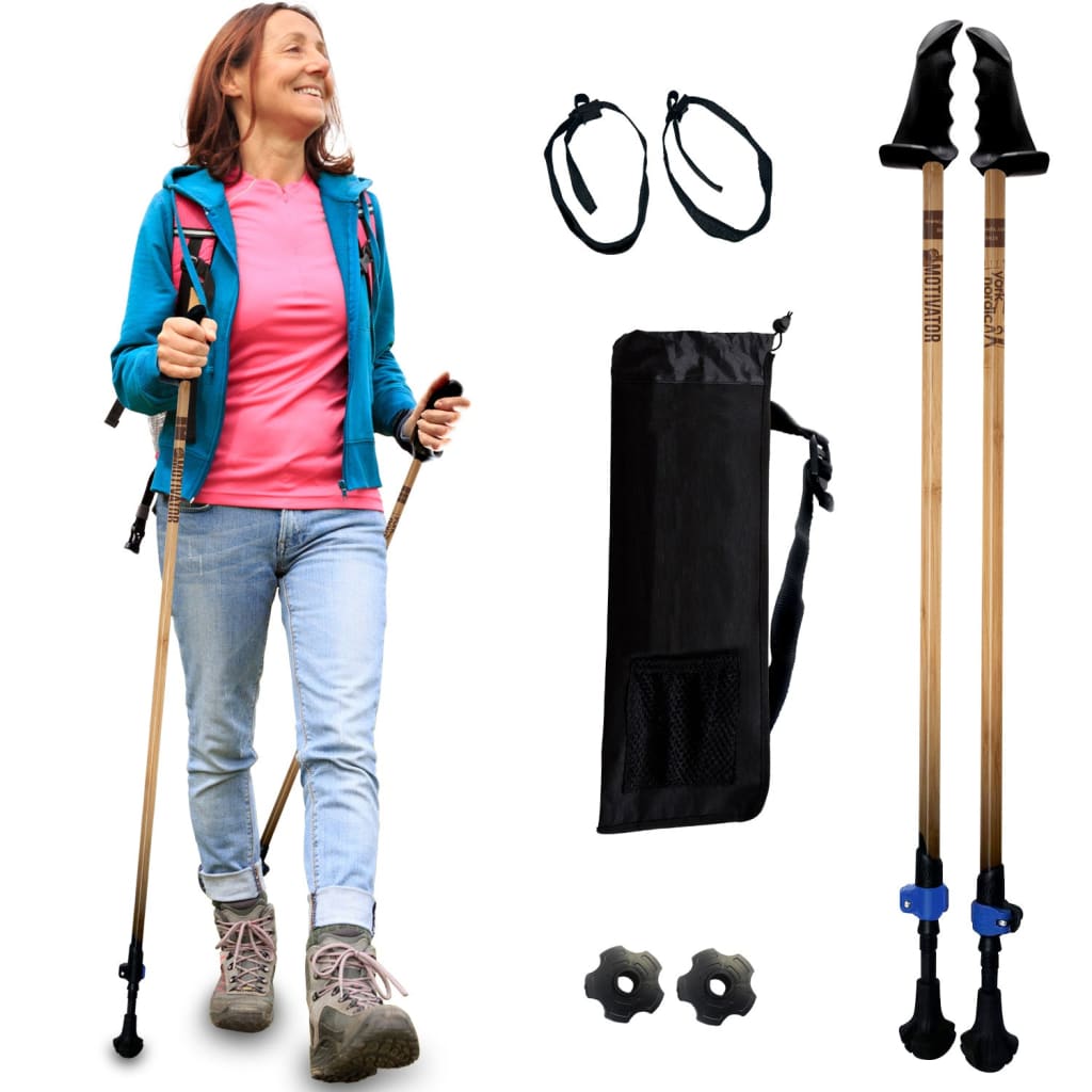 Walking Poles/Balance and Rehab/Stability Grips/Lightweight/Adjustable/Collapsible/2 Piece