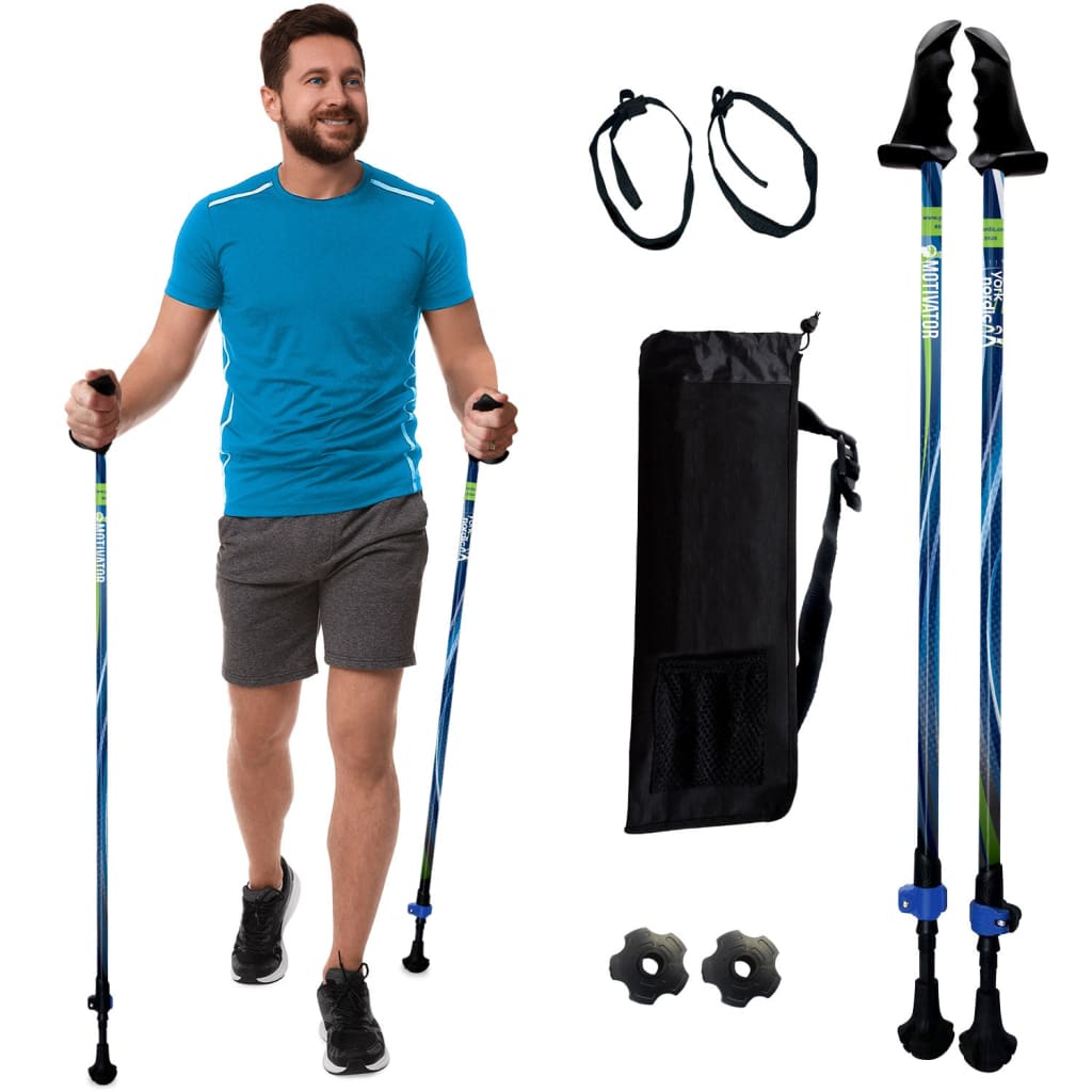 Walking Poles/Balance and Rehab/Stability Grips/Lightweight/Adjustable/Collapsible/2 Piece