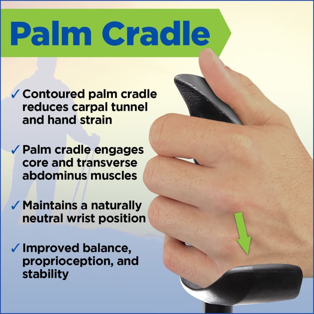 Walking Poles/Balance and Rehab/Stability Grips/Lightweight/Adjustable/Collapsible/2 Piece